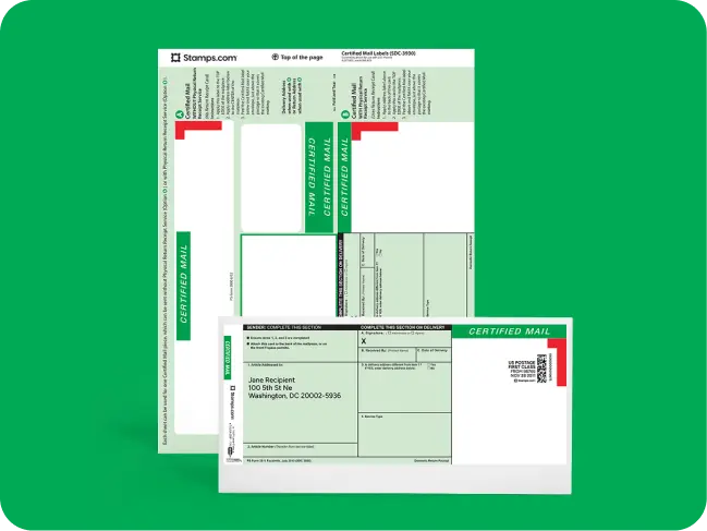 Certified mail forms