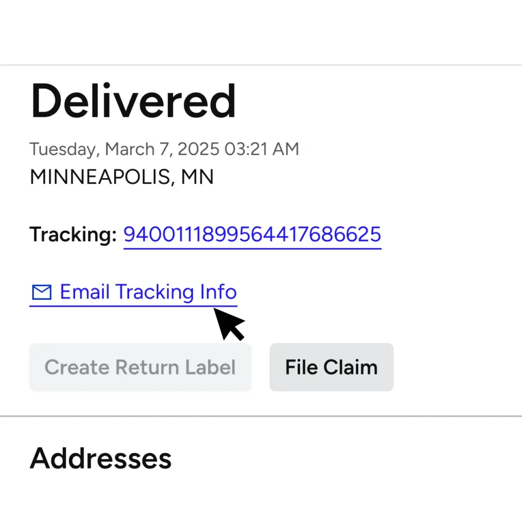 USPS tracking screenshot
